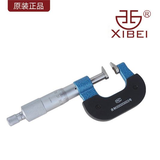 A high-precision thickness gauge with a 0.01 graduation value (duckbill outer diameter micrometer) was used to measure the thickness of gear steps in Qinghai, Northwest China. (201-01-000/0-25mm)