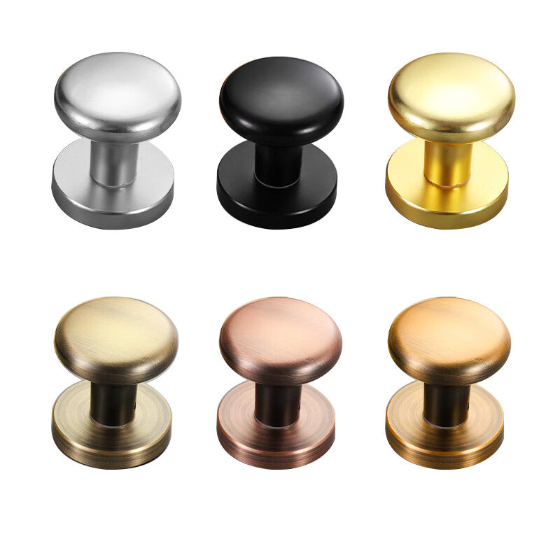 Deqi Zinc Alloy Concealed Door Lock, Bedroom Door Silent Round Lock, Single-Sided Concealed Hand-Turned Lock, Antique Bronze