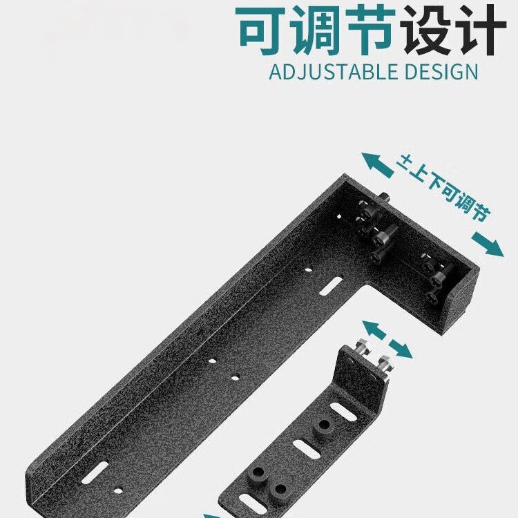 Thousand-speed wheel shelf bracket, suspended TV cabinet triangular support frame, wall bracket, shelf support, hanging cabinet fixing accessories, 430mm long suspended corner bracket [two pieces], stainless steel.