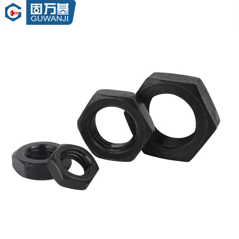 Guwanji GWJ-172 Hexagonal Thin Nut, Grade 8.8 High Strength Fine Thread Hexagonal Nut, Fine Thread M14 [50 pieces] Standard Thread