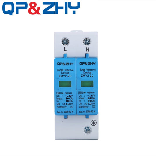 QP&ZHY 4P 20KA/40KA/60KA Lightning Arrester Surge Protector