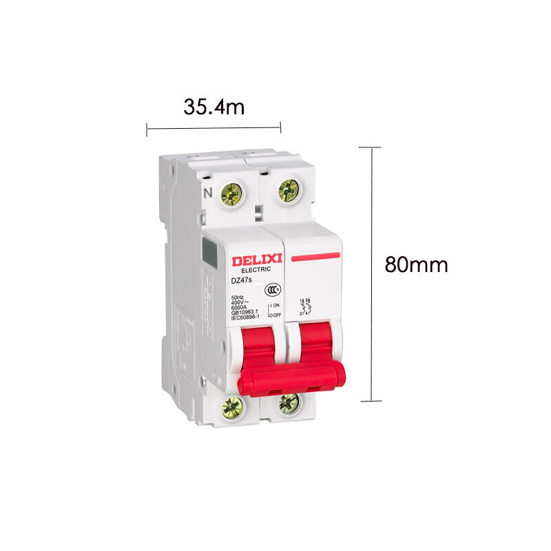 DELIXI ELECTRIC DZ47s 1P+N 40A Type C small circuit breaker/piece (customized)