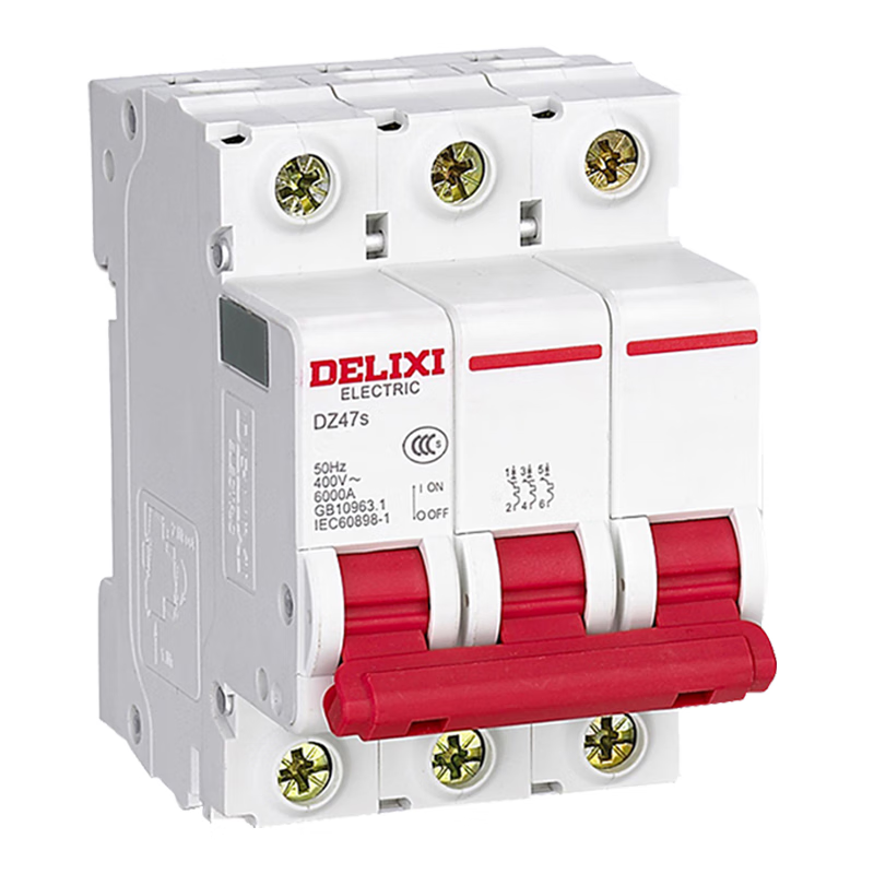 Delixi DZ47s 3P B 4A 6KA 400VAC DZ47SN3B4 miniature circuit breaker
