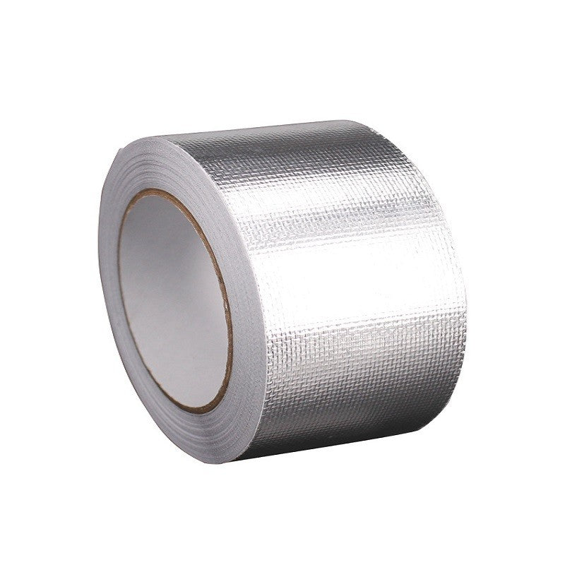 XINHENGDA Thickened Fiberglass Cloth Aluminum Foil Tape, High Temperature Resistant Tin Foil Paper, Thermal Insulation, Waterproof and Sunproof Adhesive Strip, 10cm wide * 25m long, one roll
