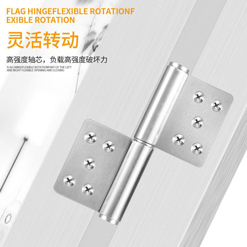 Deyu Products Stainless Steel Detachable Hinge, Flag-Shaped Hinge, Two Pieces Per Set, 4-inch 2mm with Holes