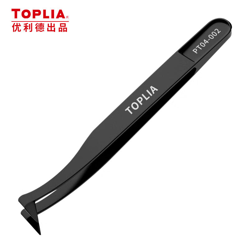TOPLIA PT04-002 Antistatic Fiber Bending Tweezers, Cleanroom and LED Industry Manual Tweezers