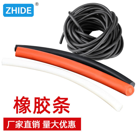 ZHIDE High Temperature Resistant Fluororubber Round Strips, Brown, φ4.0mm/meter