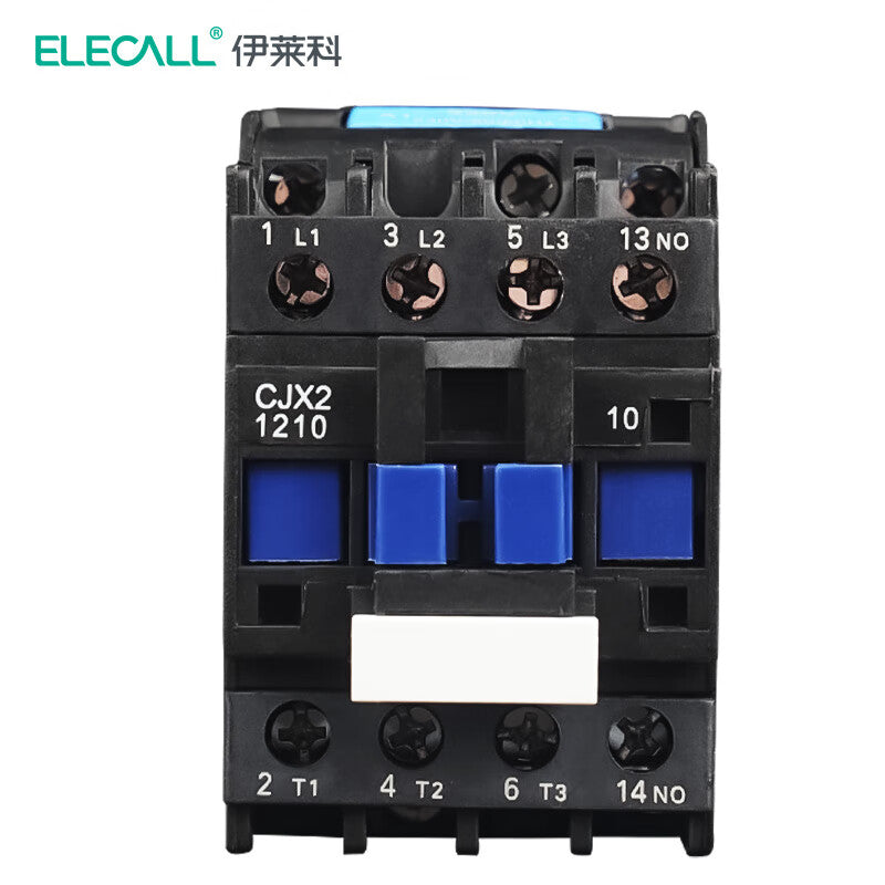 ELECALL AC contactor 12A CJX2-1210 مرحل اتصال أحادي الطور AC220V