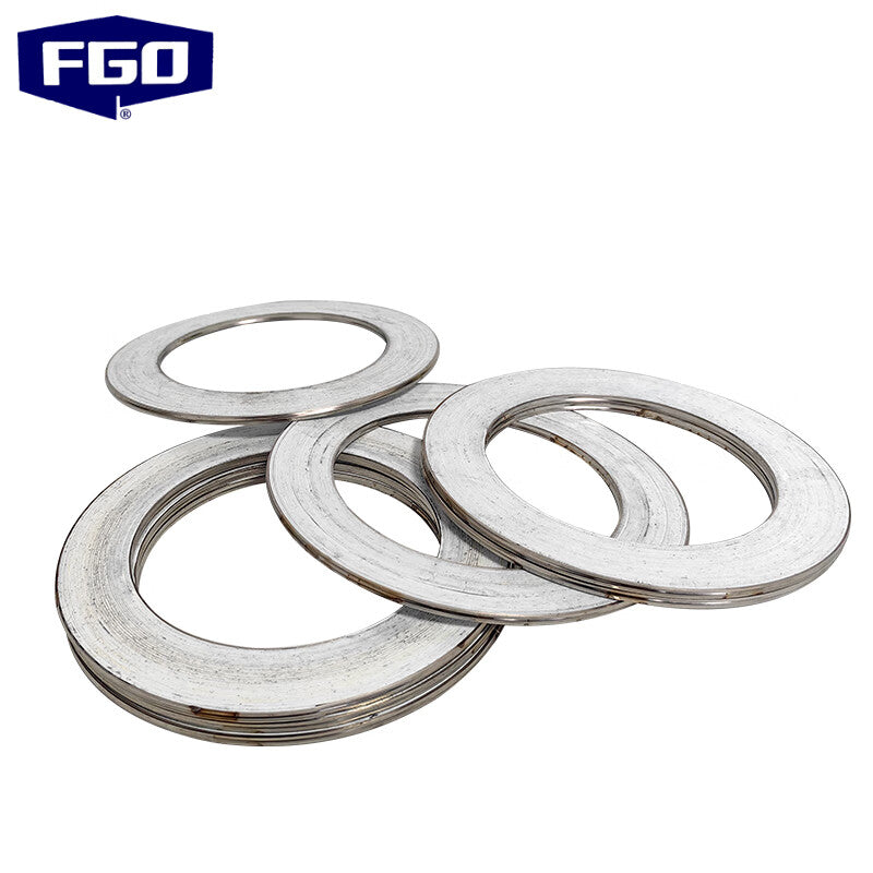 FGO Metal Spiral Wound Gasket, 304 Stainless Steel with PTFE Clamped, Basic Type (10 pieces/pack) A0230-10P DN50