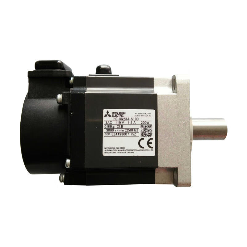 Mitsubishi Electric 200W servo motor low inertia 3000r/min straight shaft with oil seal; HG-KN23J-S100