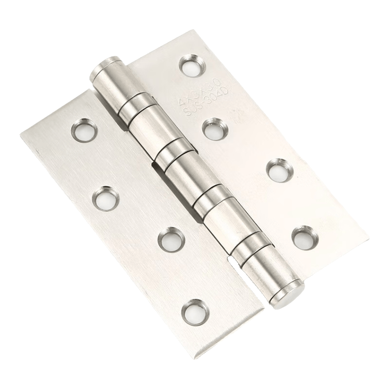 Thousand-speed wheel stainless steel casement hinge, 4-inch 3.0mm casement hinge with brushed silver finish, 2 mounting screws.