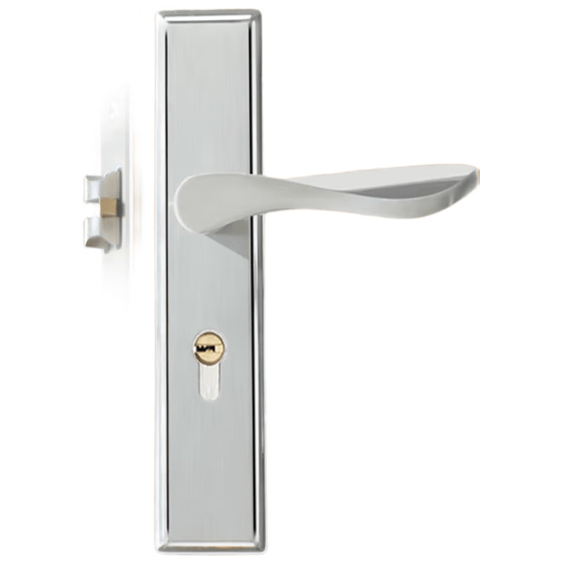Duo Interior Door Lock, Wooden Door Lock, Bedroom Door Lock, Universal Door Lock, Adjustable Hole Spacing, Side Panel Single Tongue Door Lock