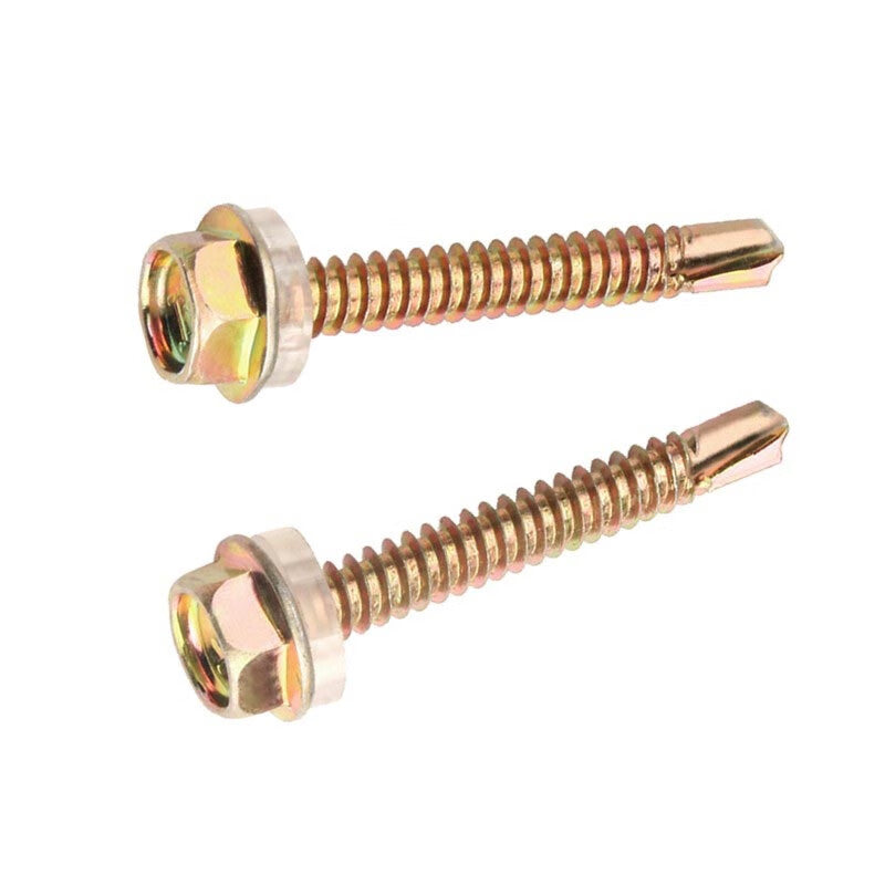 Kyoshi self-drilling screws, zinc-coated hexagonal self-tapping screws, zinc-coated dovetail screws, M4.8*30, 100 pieces/pack
