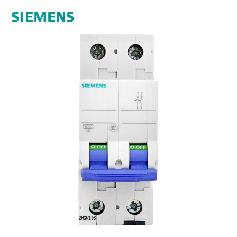 Siemens 5SN6206-8CN 6A 2P 6KA 400VAC Main Circuit Breaker