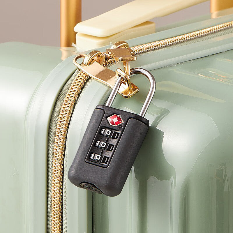 Du's combination lock for student dormitories, TSA customs locks, luggage, backpacks, high-speed rail, Europe, America, airlines, small padlocks for international travel, black.