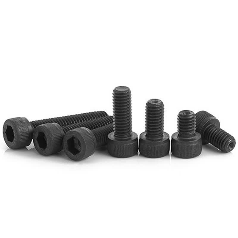 Bingyu BY-939 12.9 grade full thread socket head cap screws, socket head cap bolts, hex screws, M8 M10 M12 DIN912, blackened, M8-1.25x80, 30 pieces.