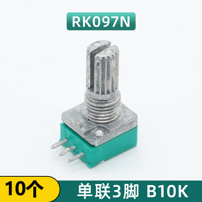 Huijun RK097 potentiometer 3/5/6 pin single/dual RKO97N single 3 pin B10K 10 units