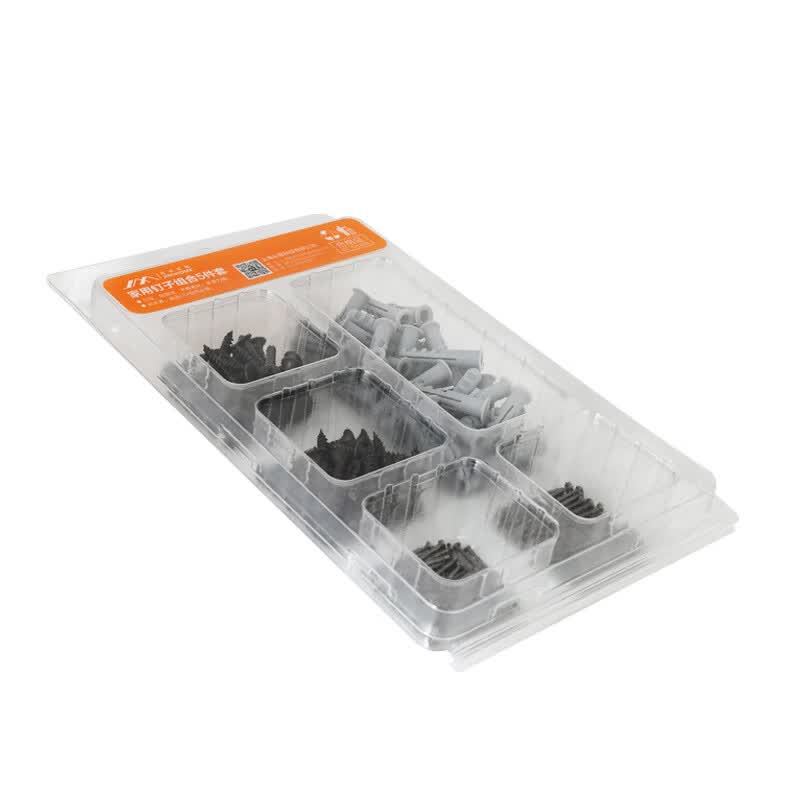 Jimmy Home JM-G1601B Household Nail Set, Drywall Screws, Plastic Expansion Tube Screws, Phillips Self-Tapping Screws, 210 pieces