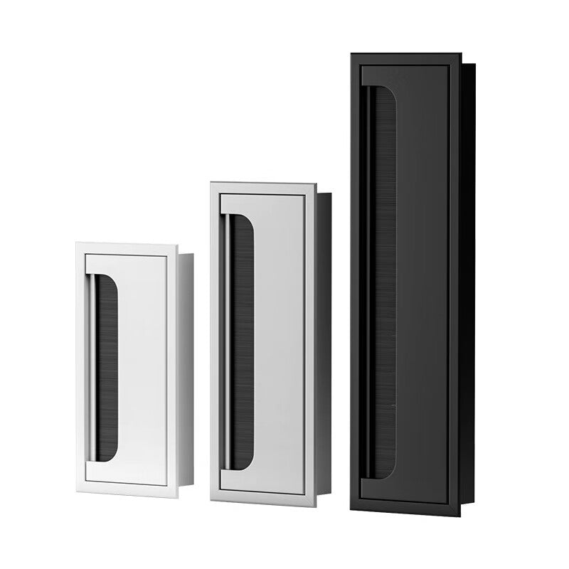 Saint-Gobain office desk cable box aluminum alloy cover desktop cable guide decorative cover square cable box desk brush wire hole cover