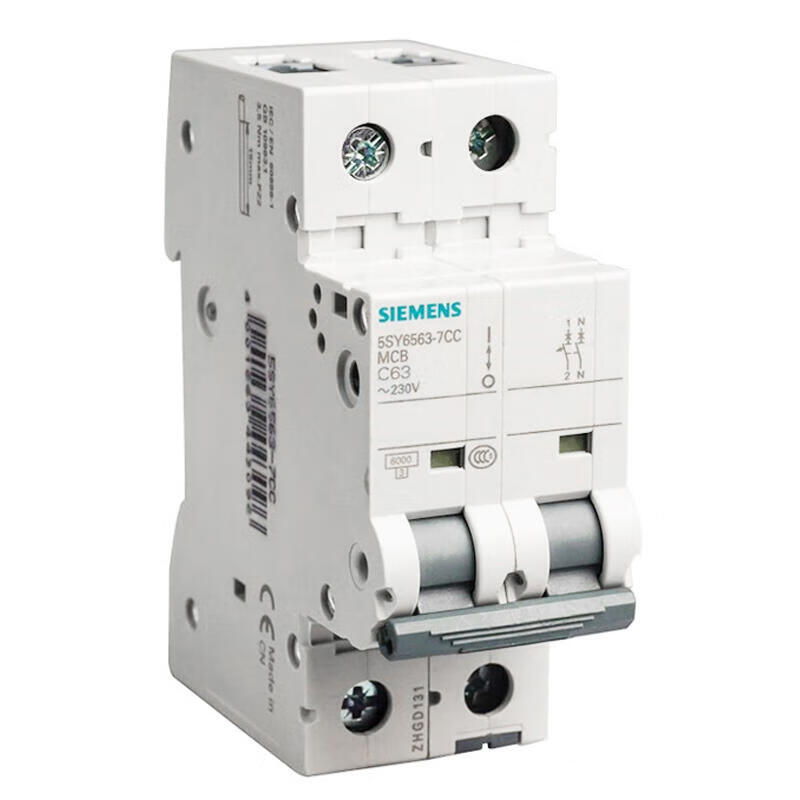 Siemens 5SY6 2P C4 4A Miniature Circuit Breaker 6kA
