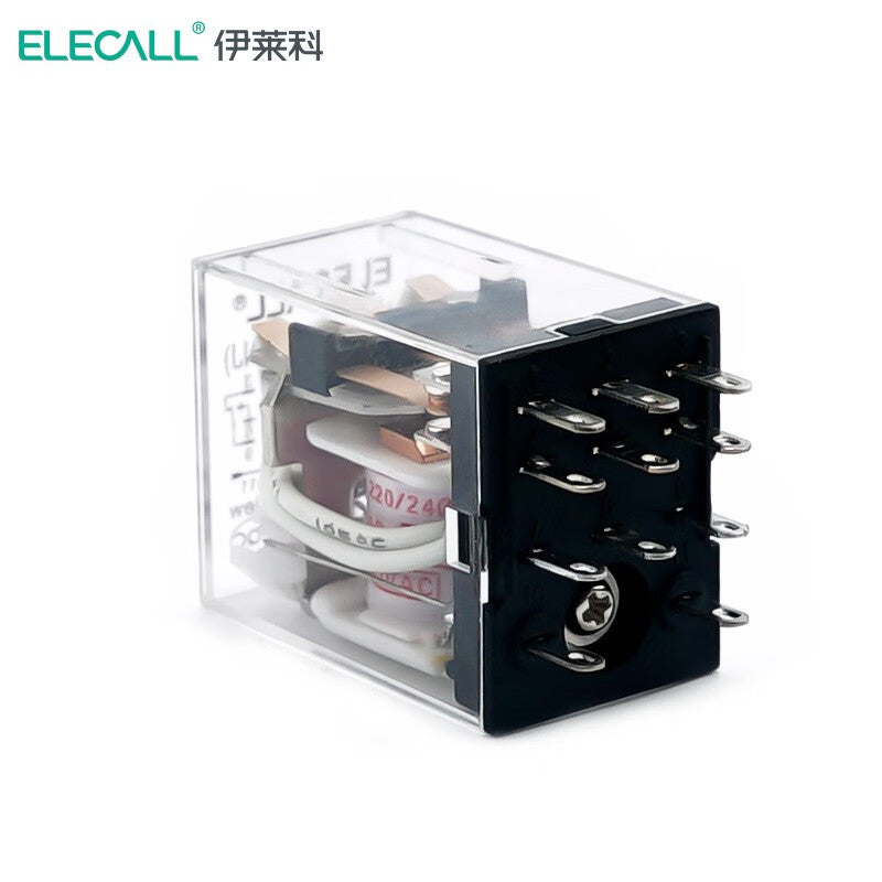 ELECALL HH53P small intermediate relay AC three-open three-closed with light without base electromagnetic relay set 11 feet MY3NJ AC220V