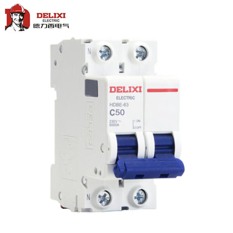 Delixi Electric HDBE-63 small circuit breaker; HDBE-63 C type 1P+N 32A