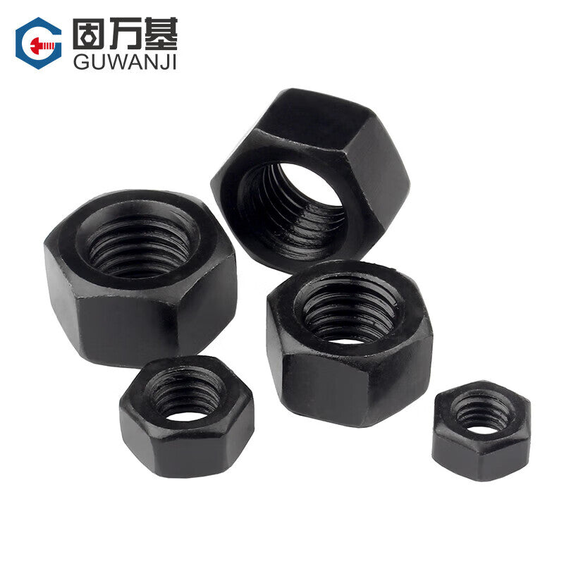 GUWANJI Hex Nuts, Grade 8 High Strength Hex Nuts, Black Bolt Caps, M16 [10 pieces/pack]