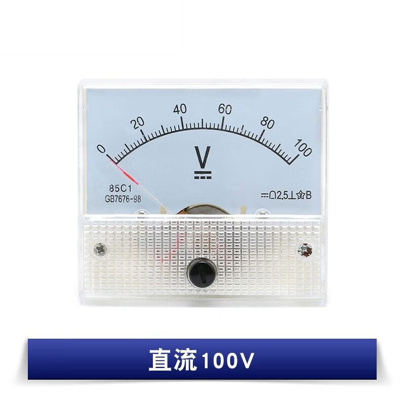 Ouhuayuan DC Pointer Voltmeter, Model 85C1: 5V, 10V, 20V, 30V, 50V, 100V, 200V, 300V, DC 100V