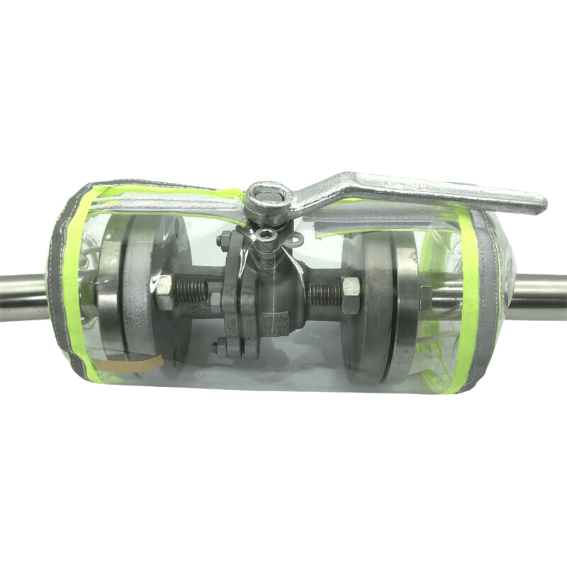 Solid transparent PVC ball valve flange protective sleeve, acid and alkali resistant, splash resistant, pipeline valve protective cover, corrosion resistant and high temperature resistant