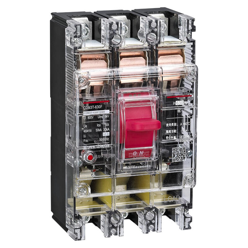 Delixi CDM3T Series 630A Transparent Plastic Case Circuit Breaker