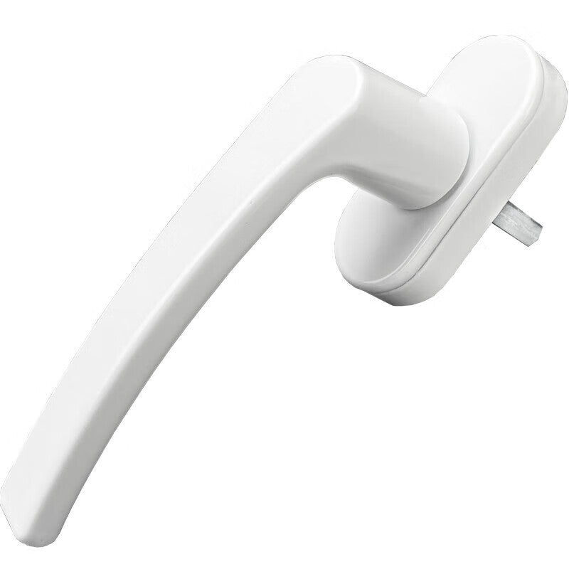 Shanhe Industrial Products Double-opening drive handle with lock and safety, casement door and window hardware accessories, PVC lock, white PVC double-opening door lock [1 lock per pack]