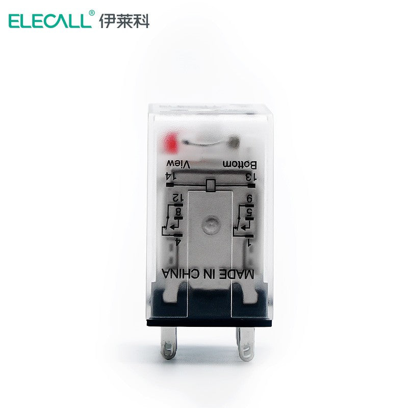 ELECALL HH52P small intermediate relay AC two open and two closed with light without base electromagnetic relay set 8 feet MY2NJ AC12V