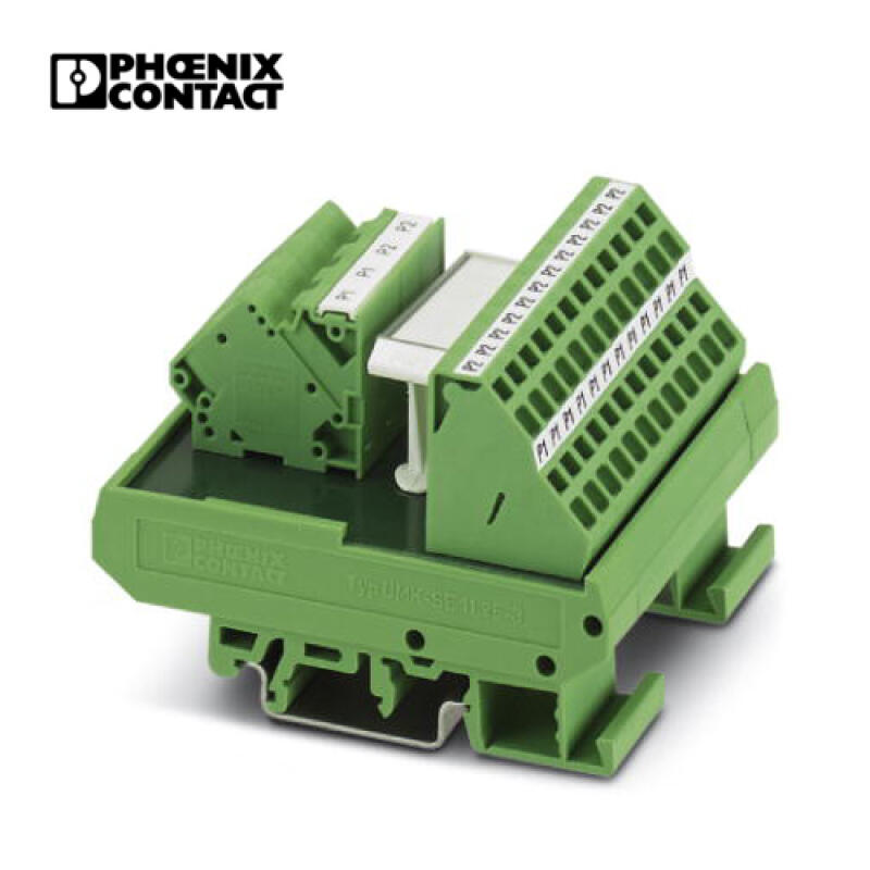 Phoenix VARIOFACE module, with 2 equalizing and equipotential busbars for potential distribution, can be installed on NS32 or NS35/7.5 rails; UMK- PVB 2/24/ZFKDS