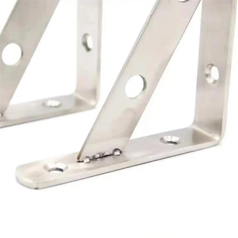 Qizhou Stainless Steel Tripod Stand/Shelf with Fixed Right Angle Support, 4mm Thickness * 400mm Length (2 pieces)