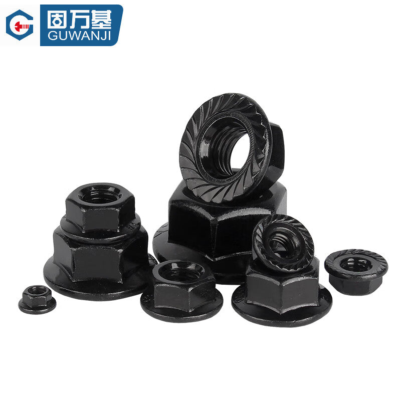 GUWANJI Hexagonal Flange Locking Nut, Anti-slip Wafer Nut, Anti-loosening Nut, 304 Stainless Steel, Toothed, M5 [20 pieces/pack] Metal Ring