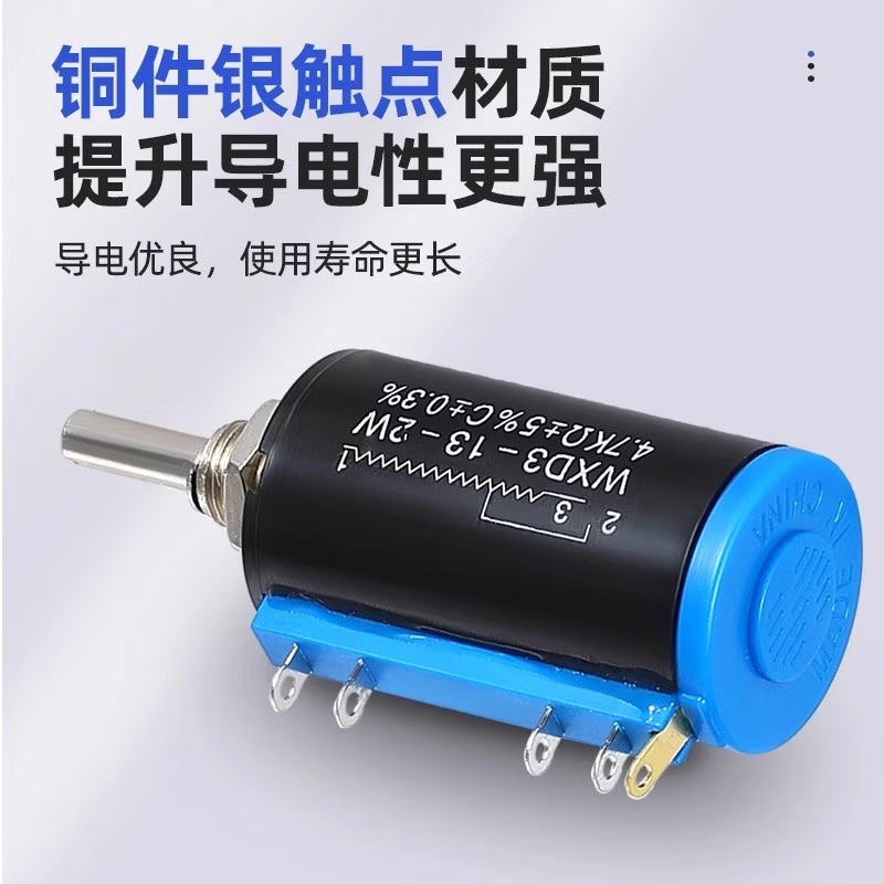 KERICH WXD3-13-2W Precision Multi-Turn Potentiometer, Speed Controller with Knob, Customizable 10K-(10 Turns WXD3-13-2W) H1003071