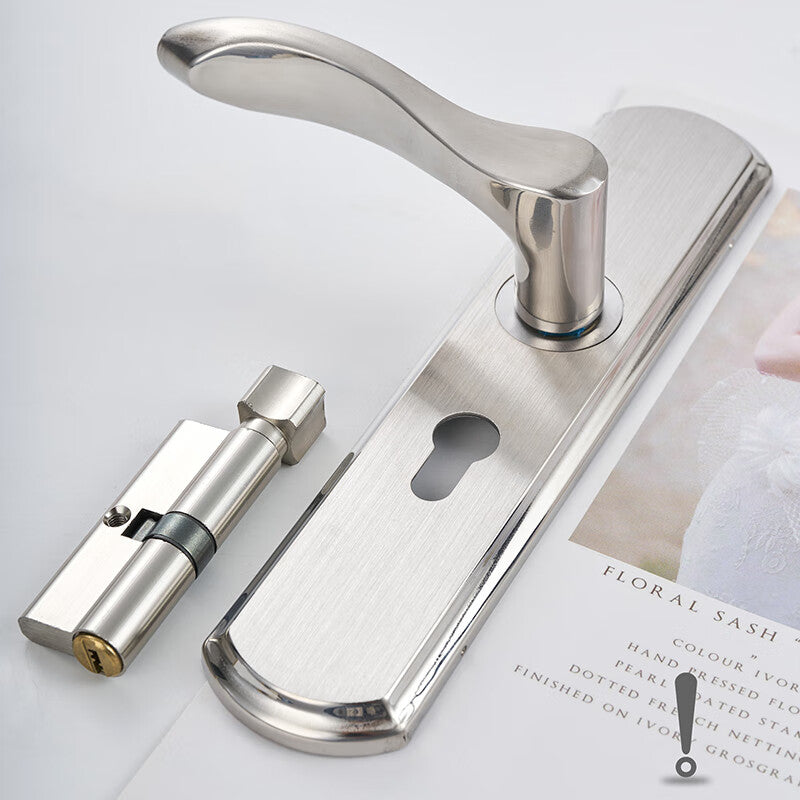 Beginner-grade door lock, universal household bedroom door handle, interior door and wooden door lock, adjustable round 18 handle, no hole modification required.