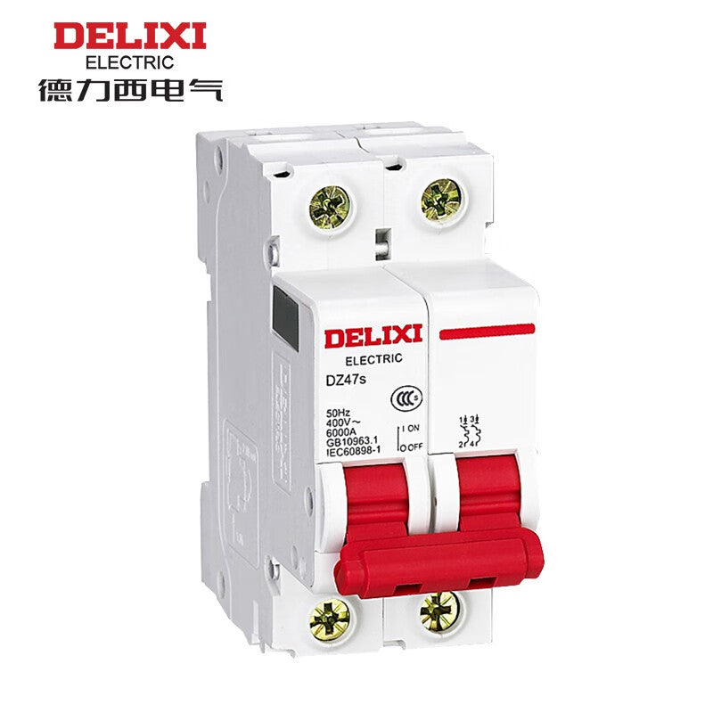 Delixi DZ47s 2P D 6A 6KA 400VAC DZ47SN2D6 miniature circuit breaker