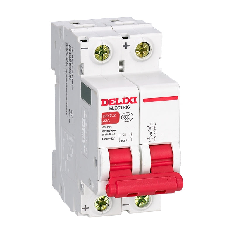 Delixi Electric Dengfeng series DZ47vZ DC small circuit breaker DZ47vZ 2P 6kA Type C 6A DC500V