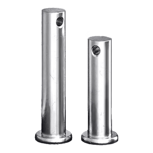 Bairuite 304 Stainless Steel Pins GB882 Flat Head Cylindrical Pins with Holes, Fixing Pins, Shaft Pins M5*100 [5 Sets]