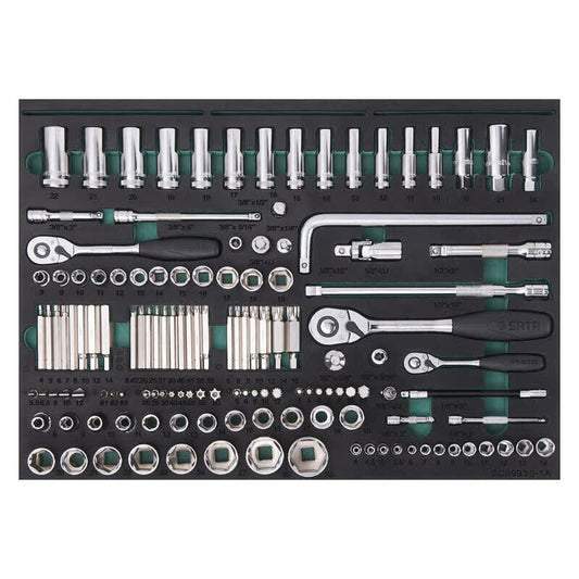 SATA 249-piece sheet metal repair tool cart set (including 95126-6 drawer tool cart); 09930