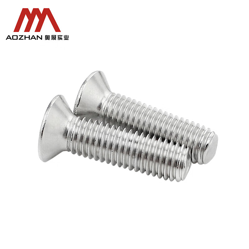 AOZHAN GB819-304 Stainless Steel Cross-Head Countersunk Machine Screws, National Standard GPH M5*75 (110 pieces/box)