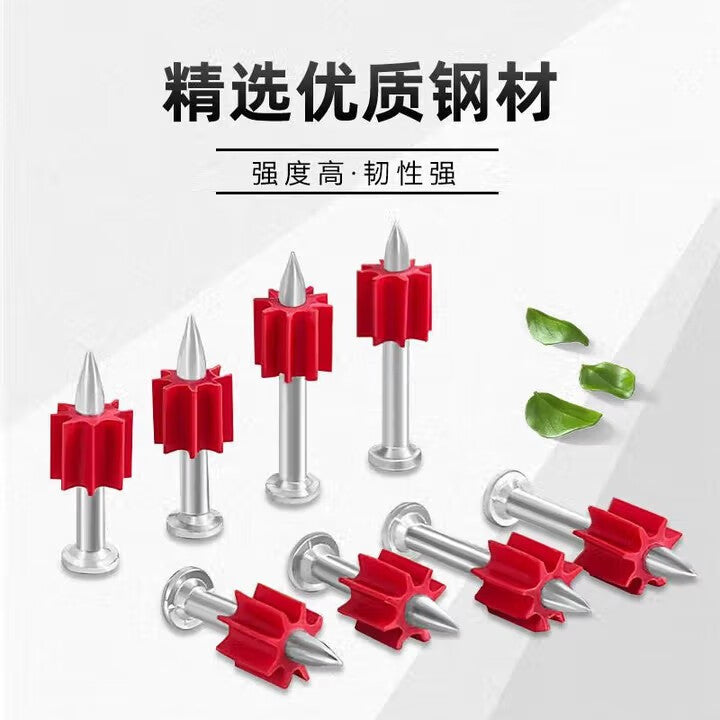 Leyun Thickened Hard Steel Nails, Air Conditioner Nails, Picture Hanging Nails, Wall Nails, Advertising Nails, 3.0*32 (1 box/80 nails)