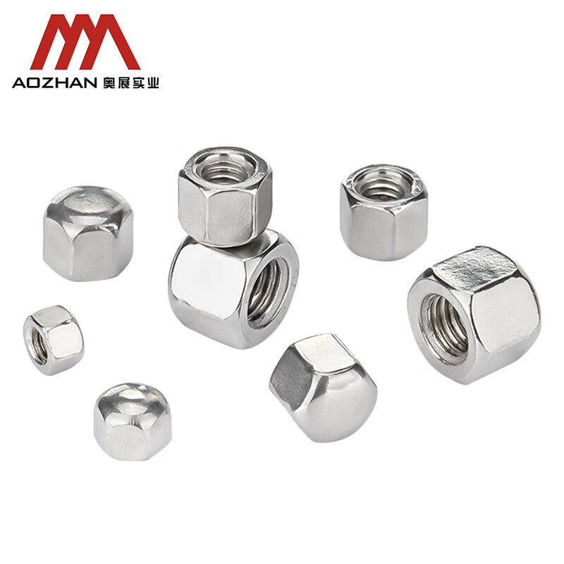 AOZHAN Industrial Co., Ltd. DIN917-304 Stainless Steel Hexagonal Cap Nuts, Standard Parts M5-M12 Series, M12 (200 pieces/box)