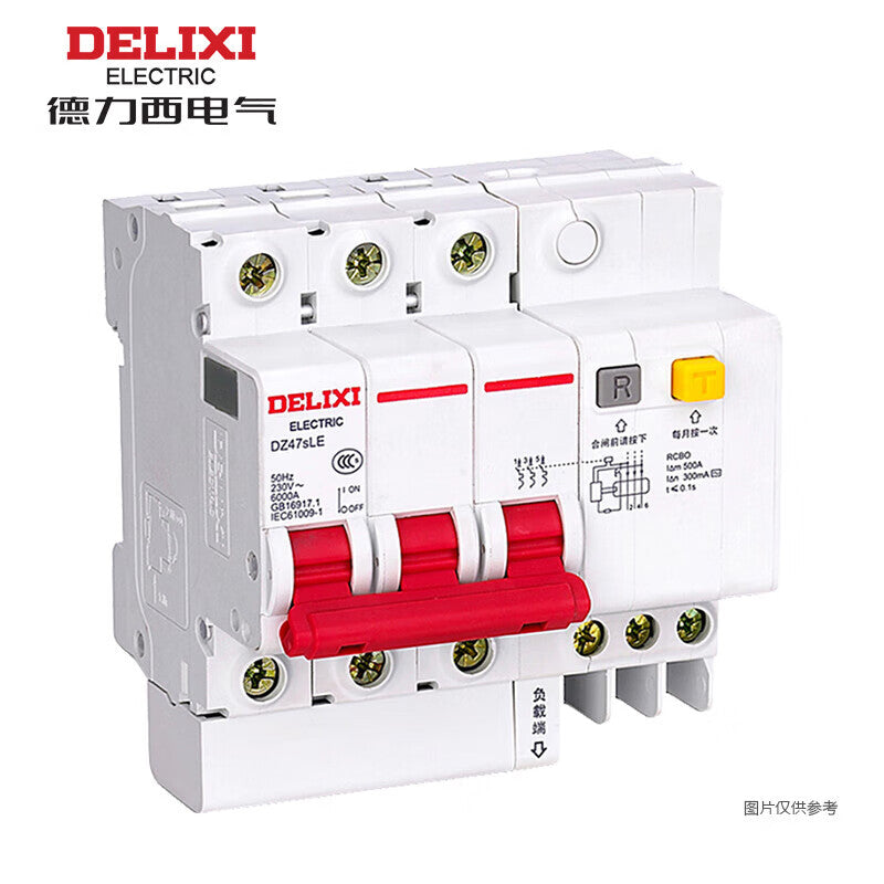 Delixi DZ47sLE 40A 3P D type DZ47SLEN3D40 miniature leakage protection circuit breaker 30mA