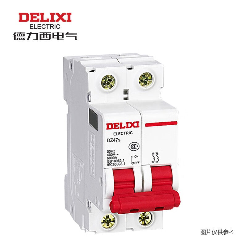Delixi DZ47s 2P B 63A 6KA 400VAC DZ47sN2B63 miniature circuit breaker