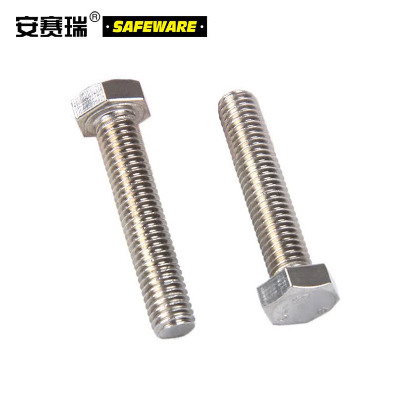 Anselek National Standard Stainless Steel Hex Head Screws, 304 Stainless Steel Hex Bolts, Fully Threaded Machine Screws (150 pieces per pack) M6*10mm 21752
