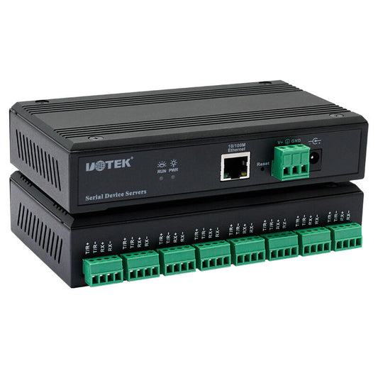 UOTEK TCP/IP to 8-port RS485/422 serial server serial communication networking; UT-6008MT