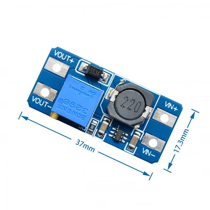 Ouhuayuan MT3608 DC-DC Boost Module 2A Boost Board, 2-24V to 5/9/12/-28V Adjustable Power Supply Module
