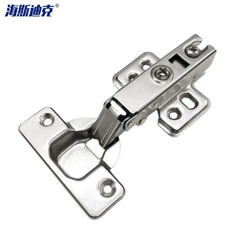 Haisdic [Beijing Warehouse Delivery] Hydraulic Hinges, Spring Wardrobe Hinges, Cabinet Door and Window Accessories HKSY-99 Cold-Rolled Steel Fixed Hinges, Full Cover, 5 Pieces/Piece (with Screws)